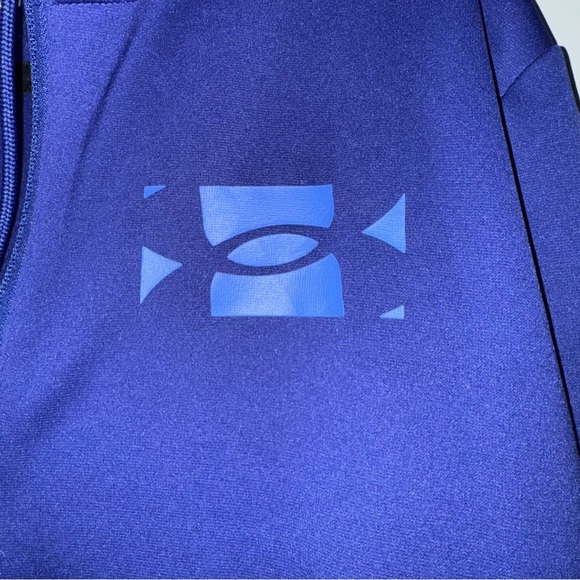 Under Armour Men's Royal Half Zip Blue Pullover Hoodie - Picture 3 of 3